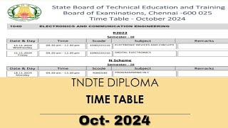 diploma exam time table 2024 diploma exam time table 2024 tamil diploma exam time table timetable [upl. by Aikenahs456]