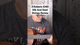 DAddario EJ40 Silk And Steel Strings Review  Harley Benton CLP15E Exotic Koa Parlor Guitar [upl. by Aisya82]