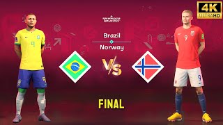 FIFA 23  Brazil vs Norway  Richarlison vs Haaland  FIFA World Cup Final 4K60 [upl. by Okimuk]