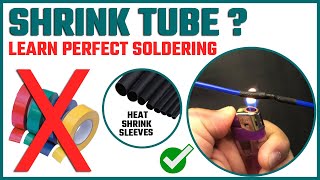 How to use Heat Shrink Tube Insulation  How to Solder Wire amp Apply Shrink Sleeve  Wire Soldering 🔥 [upl. by Cheyne866]