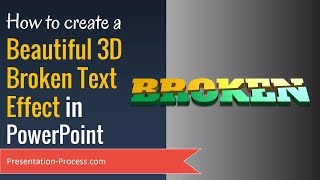 Create 3D Broken Text Effect in PowerPoint Creative Idea [upl. by Snave]