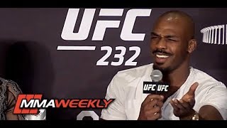 Jon Jones Bullies Reporter at UFC 232 Press Conference [upl. by Teresita]