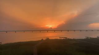 Fiery Sunset Over Pamlico Sound Rodanthe NC [upl. by Gniy]