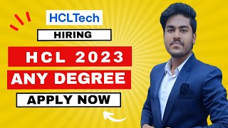 hcl hiring  hcl graduate engineer trainee  how to apply hcl recruitment 2023  hcl tech bee [upl. by Aicila]