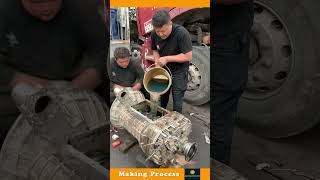 The Process Of Adding Oil To A Truck Engine [upl. by Dorene]