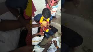 siddhus ear piercing ceremony baby reels [upl. by Ynamad]