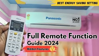 Panasonic Ac Hidden Features🔥  A to Z Full Remote Control Manual Guide 2024 [upl. by Nylorac]