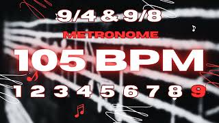 105 BPM  94 amp 98 Metronome [upl. by Enorej]