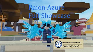 Max Raion Azure Full Showcase  Shindo Life [upl. by Alick]