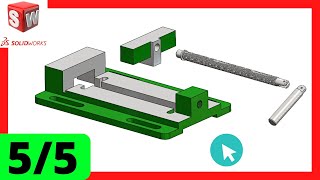 🤫 ► 5 Ensamblaje Completo de un Tornillo de Banco en SOLIDWORKS 👍 Tutorial Final [upl. by Lamoureux158]