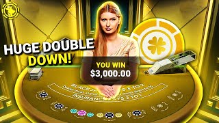 MASSIVE DOUBLE DOWN WINS ON BLACKJACK [upl. by Pubilis]