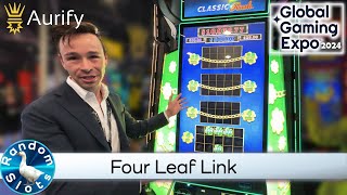 Aurify Four Leaf Link Slot Machine G2E2024 [upl. by Susette]