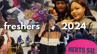 FRESHERS WEEK at University of Hertfordshire ᯓ✦  freebies socialising amp fun events [upl. by Aihcsrop]