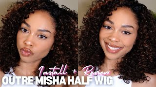 Outre MISHA Half Wig  Install  Review  Synthetic Wig [upl. by Laehcim661]