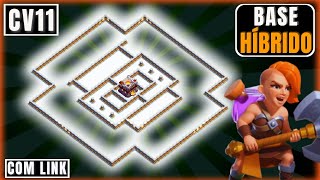 🔥 MELHOR LAYOUT CV11 HÍBRIDO TROFÉUS FARM DEFESA BASE CV11 2023  CLASH OF CLANS🔥 [upl. by Eikcor]