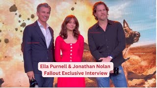 Ella Purnell amp Jonathan Nolan Fallout Exclusive Interview primevideo [upl. by Htebizile]