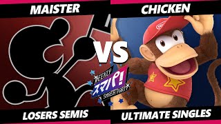 Sumapa 154 LOSERS SEMIS  chicken Diddy Kong Vs Maister Game amp Watch Smash Ultimate  SSBU [upl. by Sivet677]