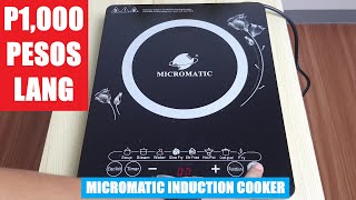 P1000 PESOS LANG Micromatic MIC21 1600watts 8 Multiple Cooking Functions Induction Cooker [upl. by Cristie]