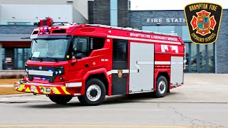 Brampton Fire  NEW Squad 203 Responding Rosenbauer RTX Electric Fire Truck [upl. by Igiul]