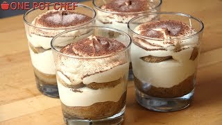 Easy Tiramisu Cups  One Pot Chef [upl. by Sherill923]