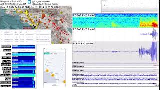 M 19 amp M 34  12 km NE of Indio CA  Southern CA Earthquakes  Raspberry Shake 4D RCEA5 [upl. by Locklin972]