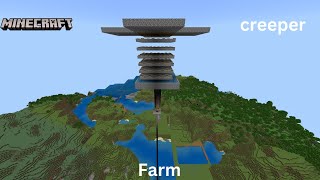 Minecraft Unlimited Creeper Farm Build Survival pt 1 [upl. by Eadrahs]