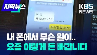 quot링크 누르지 마세요quot…올 들어 100만 건 넘은 ‘그놈 문자’  KBS 20241107 [upl. by Amand]