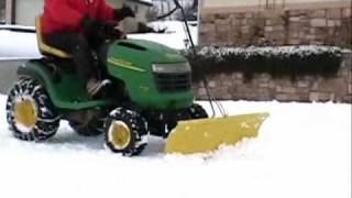 John Deere L130K66 plowing snow [upl. by Aneerol488]