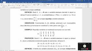 Curs Probabilitati Variabile Aleatoare Chifan Nicu 30032020 [upl. by Dlorah]