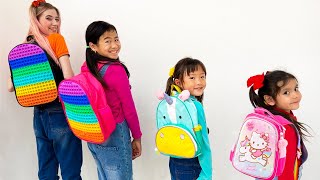 Jannie School Backpacks Stories for Kids [upl. by Renard]