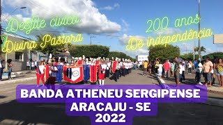 Banda Atheneu Sergipense de Aracaju SE no desfile cívico de Divina pastora SE [upl. by Staford330]