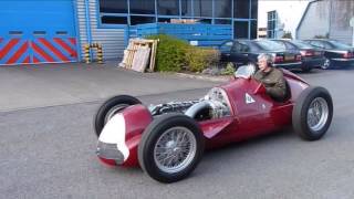 Alfa Romeo Alfetta 158 Drive at Jim Stokes Workshops Ltd [upl. by Ardnala]