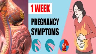 One week pregnancy symptoms [upl. by Darnok]