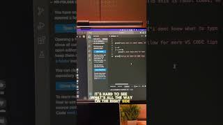 VS Code Tricks You Need To Know 🤔vscode vscodeextensions tipsandtricks developer splitscreen [upl. by Aggappe]
