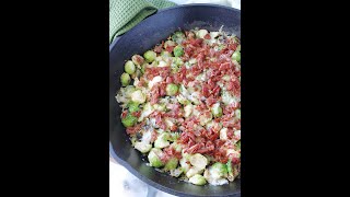 Sautéed Brussels Sprouts with Crispy Prosciutto [upl. by Drummond]