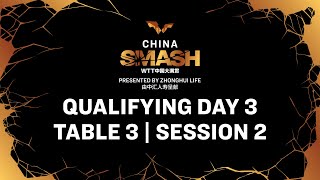 LIVE  T3  Qualifying Day 3  China Smash 2024  Session 2 [upl. by Dalia]