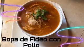 Sopa de Fideo con Pollo  Cocinando con Yolanda [upl. by Gabler]