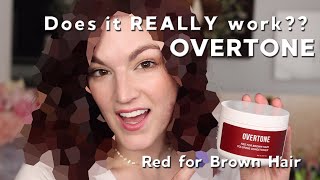 OVERTONE Red for Brown Hair Coloring my Hair With Conditioner [upl. by Akeylah357]