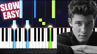 Shawn Mendes  Theres Nothing Holdin Me Back  SLOW EASY Piano Tutorial by PlutaX [upl. by Aggarwal]