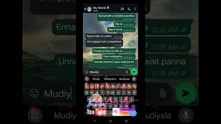 Vali tharum tharunamWhatsApp chatWhatsApp statusyemma yemma kadhal ponnamma songtrending [upl. by Kirat130]