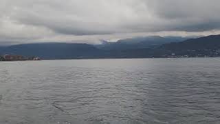 Relaxing movement in boat through lake baveno italy baveno lake italy nature [upl. by Haduj]