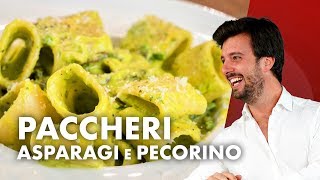 Paccheri asparagi e pecorino Deliziosa e sorprendente ricetta [upl. by Hurlow]