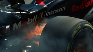 Max Verstappen Brake Fire  DNF Australia GP 2024 [upl. by Rafi]