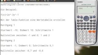 Nullstellen mit dem Taschenrechner durch Näherungsverfahren bestimmen Handwerkermethode [upl. by Pontone]