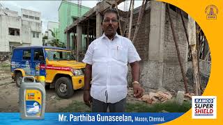 Ramco Super Shield Integral Waterproofing Product  Product Testimonial Mr Parthiba [upl. by Ys]