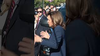 Kamala Harris cheered on by staff as she arrives back at the White House [upl. by Cohla760]