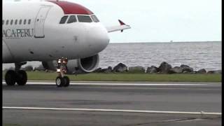 Taca a319 Landing at Roatán MHRO Honduras [upl. by Harold]