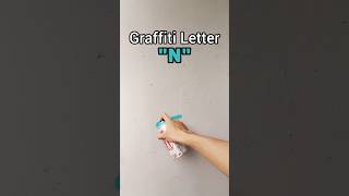 Graffiti Letter quotNquot graffiti art alphabet drawing tutorial painting fyp [upl. by Enyalaj532]