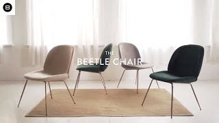 Gubi Dining Beetle Chair Replica by GamFratesi  Mid Century Modern [upl. by Bonnee]