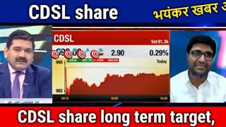 CDSL SHARE LTD LATEST NEWS  CDSL SHARE LTD COMPLETE ANALYSIS CDSL SHARE TARGET UPDATE  CDSL SHARE [upl. by Hsatan282]